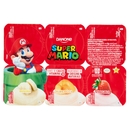 Danone Supermario, Merenda base formaggio, gusto Banana/Frag/Albicocca,fonte di Calcio, 6x50g